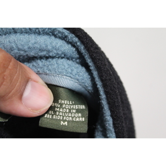 Eddie Bauer Men Black Fleece Vest Mock Neck Full Zip - Picture 3 of 7